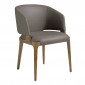 Chaise Design en Cuir "Kristina" 76cm Taupe|Chaise|Paris Prix