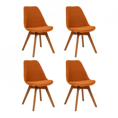 Lot de 4 Chaises Vintage "Baya" 79cm Ambre|Chaise|Paris Prix