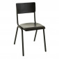 Chaise Vintage en Bois "Mauricio" 82cm Noir|Chaise|Paris Prix