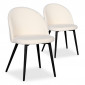 Lot de 2 Chaises Scandinaves "Bouclette" 75cm Crème|Chaise|Paris Prix