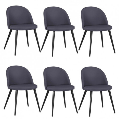 Lot de 6 Chaises Scandinaves "Morro" 78cm Gris|Chaise|Paris Prix