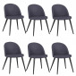 Lot de 6 Chaises Scandinaves "Morro" 78cm Gris|Chaise|Paris Prix