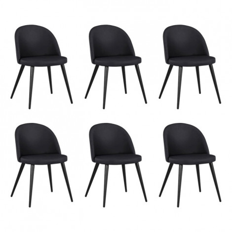 Lot de 6 Chaises Scandinaves "Morro" 78cm Noir|Chaise|Paris Prix