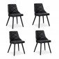 Lot de 4 Chaises Scandinave "Cargo" 79cm Noir|Chaise|Paris Prix