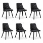 Lot de 6 Chaises Scandinave "Cargo" 79cm Noir|Chaise|Paris Prix