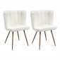 Lot de 2 Chaises Bouclette "Ariel" 82cm Blanc|Chaise|Paris Prix