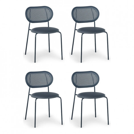 Lot de 4 Chaises Empilables "Kane" 84cm Gris|Chaise|Paris Prix