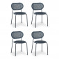 Lot de 4 Chaises Empilables "Kane" 84cm Gris|Chaise|Paris Prix