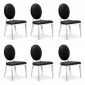 Lot de 6 Chaises Médaillon "Tatianna" 90cm Noir|Chaise|Paris Prix