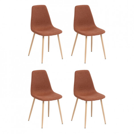 Lot de 4 Chaises Design "Roka" 87cm Ambre|Chaise|Paris Prix