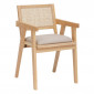 Chaise Fauteuil en Cannage "Kolia" 81cm Naturel|Chaise|Paris Prix