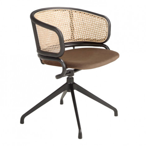Chaise Pivotante en Velours "Sonya" 74cm Marron|Chaise|Paris Prix