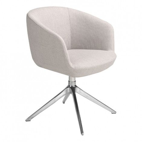 Chaise Pivotante en Tissu "Selma" 80cm Gris Clair|Chaise|Paris Prix