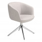 Chaise Pivotante en Tissu "Selma" 80cm Gris Clair|Chaise|Paris Prix