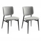 Lot de 2 Chaises en Tissu "Nita" 83cm Gris Clair|Chaise|Paris Prix