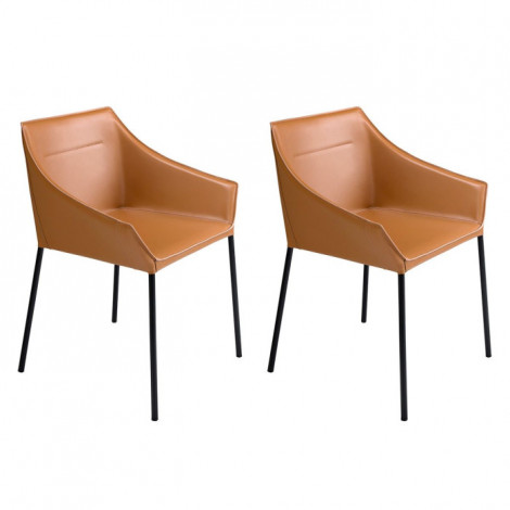 Lot de 2 Chaises Design "Noelle" 79cm Marron|Chaise|Paris Prix
