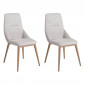 Lot de 2 Chaises en Tissu "Kerri" 90cm Gris Clair|Chaise|Paris Prix