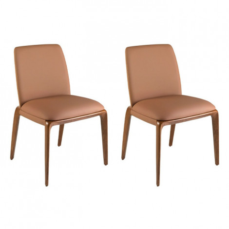 Lot de 2 Chaises Design "Marianne" 83cm Marron|Chaise|Paris Prix