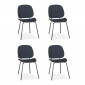 Lot de 4 Chaises Design "Alain" 81cm Noir|Chaise|Paris Prix