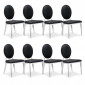 Lot de 8 Chaises Médaillon "Tatianna" 90cm Noir|Chaise|Paris Prix