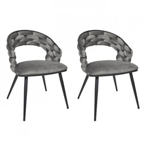 Lot de 2 Chaises Design "Sawyer" 82cm Gris|Chaise|Paris Prix