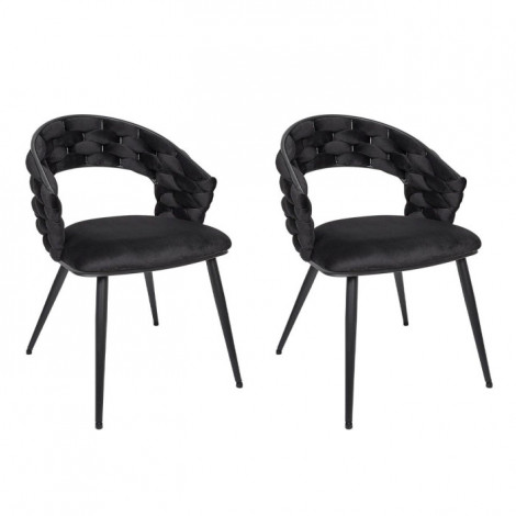 Lot de 2 Chaises Design "Sawyer" 82cm Noir|Chaise|Paris Prix