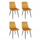 Lot de 4 Chaises "Mateo" 88cm Jaune Moutarde|Chaise|Paris Prix