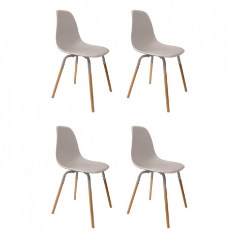 Lot de 4 Chaises "Phenix" 85cm Taupe|Chaise|Paris Prix