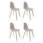 Lot de 4 Chaises "Phenix" 85cm Taupe|Chaise|Paris Prix