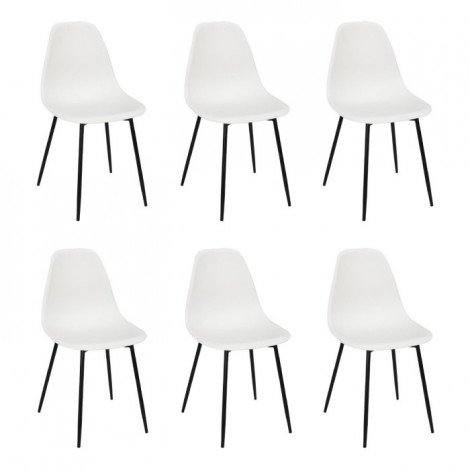Lot de 6 Chaises "Gustav" 87cm Blanc|Chaise|Paris Prix