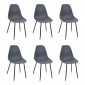 Lot de 6 Chaises "Gustav" 87cm Gris|Chaise|Paris Prix