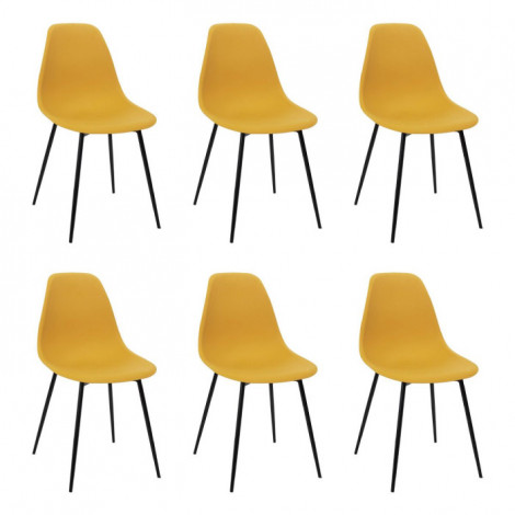 Lot de 6 Chaises "Gustav" 87cm Jaune|Chaise|Paris Prix