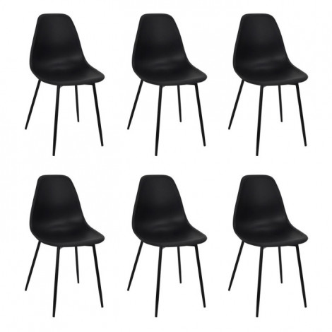 Lot de 6 Chaises "Gustav" 87cm Noir|Chaise|Paris Prix