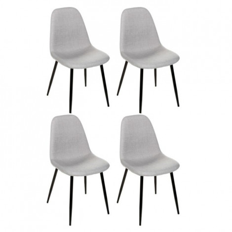 Lot de 4 Chaises Design "Nokas" 85cm Gris|Chaise|Paris Prix