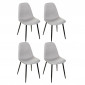 Lot de 4 Chaises Design "Nokas" 85cm Gris|Chaise|Paris Prix