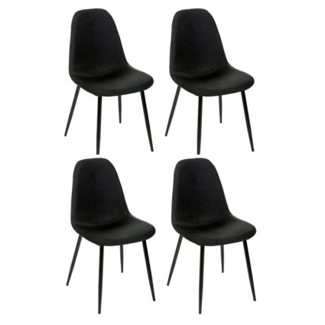 Lot de 4 Chaises Design "Nokas" 85cm Noir|Chaise|Paris Prix