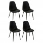 Lot de 4 Chaises Design "Nokas" 85cm Noir|Chaise|Paris Prix