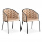 Lot de 2 Chaises Design "Elvire" 79cm Beige|Chaise|Paris Prix