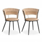 Lot de 2 Chaises Design "Sierra" 78cm Beige|Chaise|Paris Prix