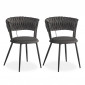 Lot de 2 Chaises Design "Sierra" 78cm Gris|Chaise|Paris Prix
