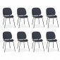 Lot de 8 Chaises Design "Alain" 81cm Noir|Chaise|Paris Prix