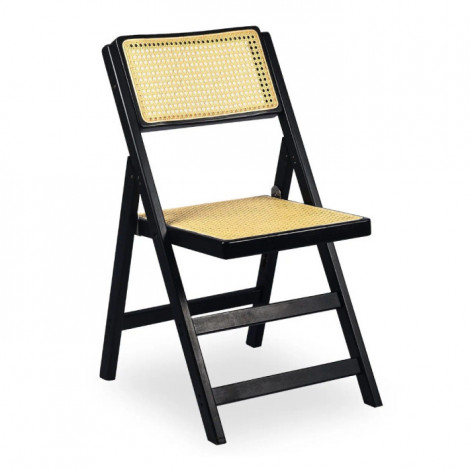 Chaise Pliante Avec Cannage "Coralie" 82cm Noir|Chaise|Paris Prix