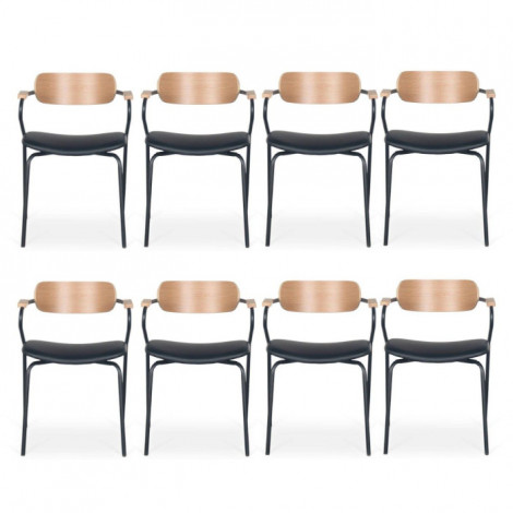 Lot de 8 Chaises Design "Lexi" 74cm Noir|Chaise|Paris Prix