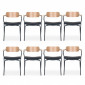 Lot de 8 Chaises Design "Lexi" 74cm Noir|Chaise|Paris Prix