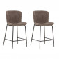 Lot de 2 Chaises de Bar Bouclette "Modesto" 98cm Marron|Chaise|Paris Prix