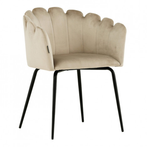 Chaise en Velours "Limhamn" 76cm Beige|Chaise|Paris Prix