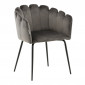 Chaise en Velours "Limhamn" 76cm Gris|Chaise|Paris Prix