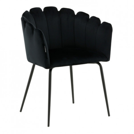 Chaise en Velours "Limhamn" 76cm Noir|Chaise|Paris Prix
