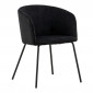 Chaise en Velours Côtelé "Berit" 78cm Noir|Chaise|Paris Prix