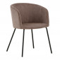 Chaise en Velours Côtelé "Berit" 78cm Marron|Chaise|Paris Prix
